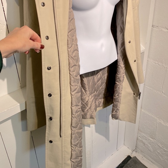 Vince Camuto Lined Trench Coat Removable Sleeves and Arms Women’s Size M - Picture 7 of 15